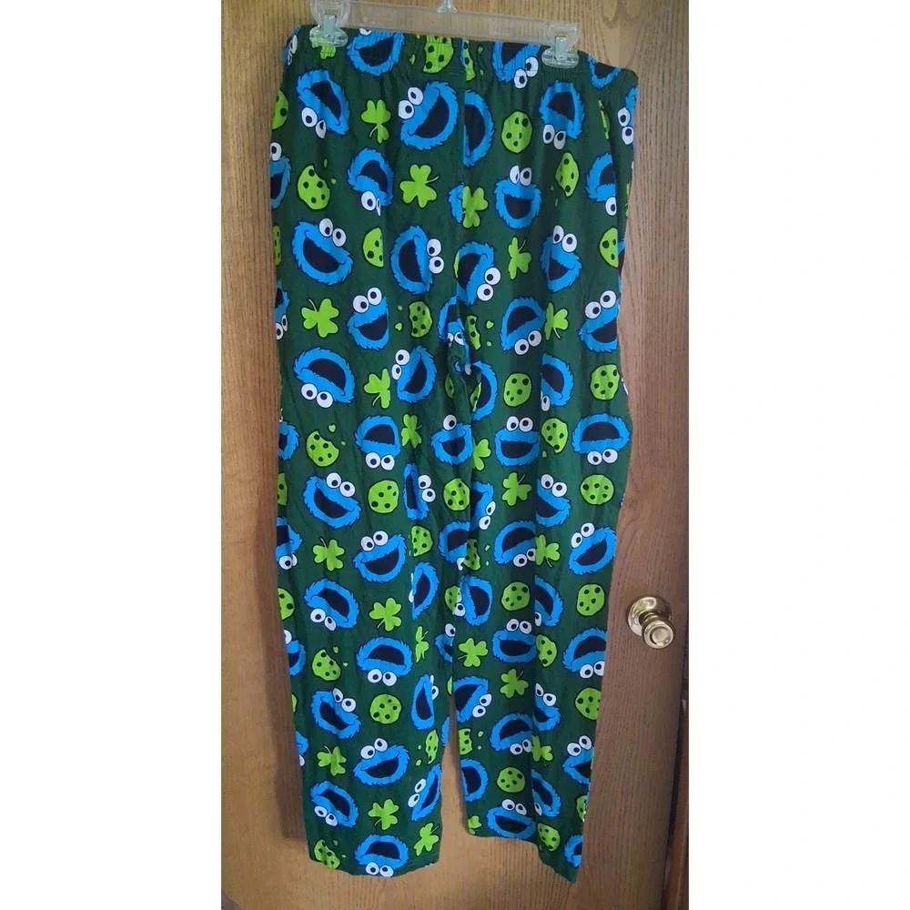 Sesame Street Cookie Monster Irish Sleepwear Pajama Pants Size 2XL